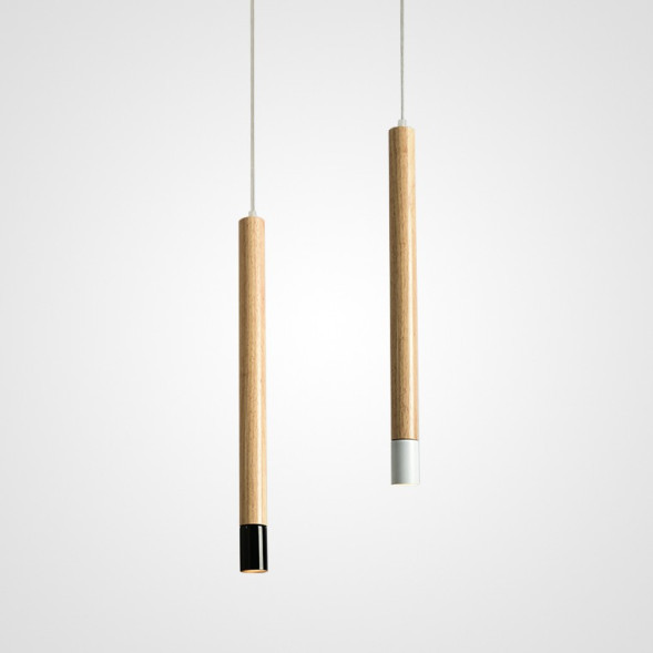 Подвесной Светильник Pipe Wood Long Белый