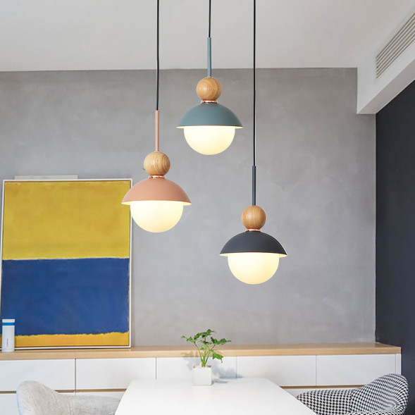 Подвесной Светильник Pompon Wood Серый