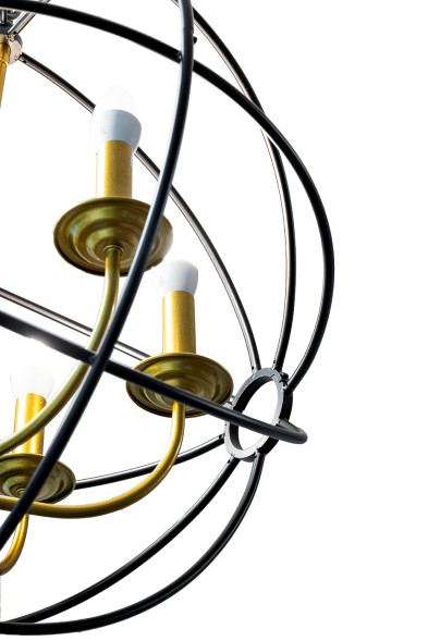 Светильник потолочный &quot;Сфера&quot; латунь/черный 91GH-2020-6