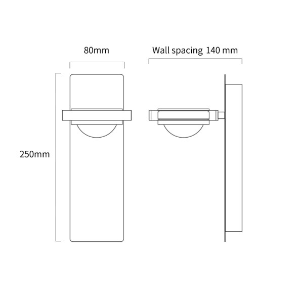 Настенный светильник Delight Collection MT9108-1W gun black