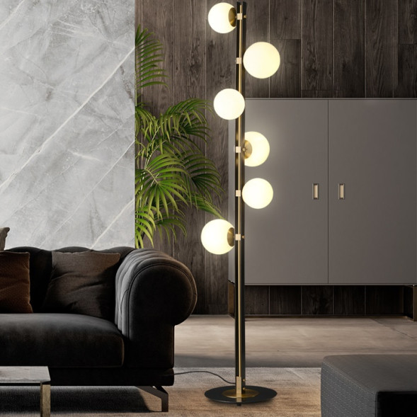 Торшер С Шарообразными Стеклянными Плафонами На Двойной Стойке Judith Fl
