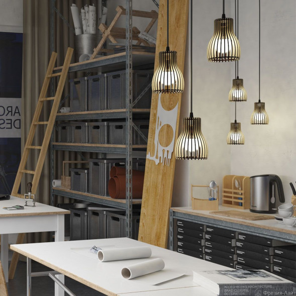 светильник подвесной 1010 Кофе х3 3*30W