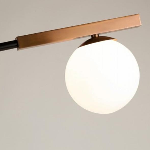 Торшер На Мраморном Основании, Имитирующий Уличный Фонарь Из Трех Опор С Шарообразными Стеклянными Плафонами Namer