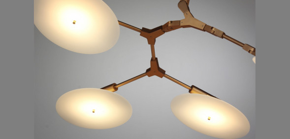 Люстра White Disc 5 Ламп