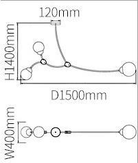Люстра IVY Horizontal 3