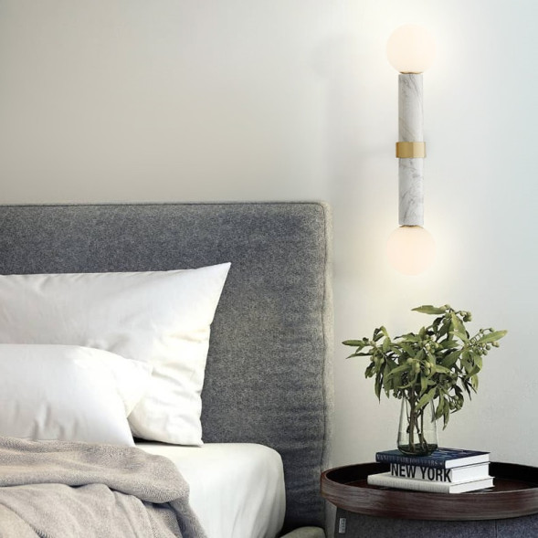 Серия Настенных Светильников Из Мрамора С Матовым Круглым Плафоном Mercy Wall