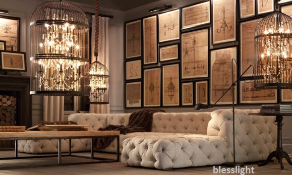 Люстра Vintage birdcage 5006–D6+6