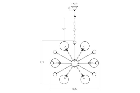Светильник потолочный &quot;Шары&quot; 20MD3503-12
