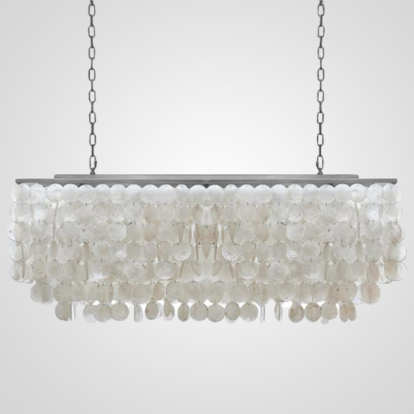 Люстра Rectangle Shell Chandelier 2 Cascades