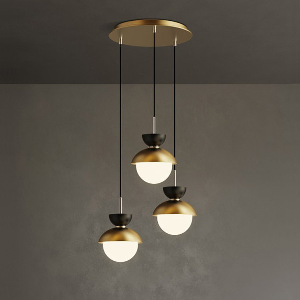Подвесной Светильник Pompon Gold 3 Светильника На Планке