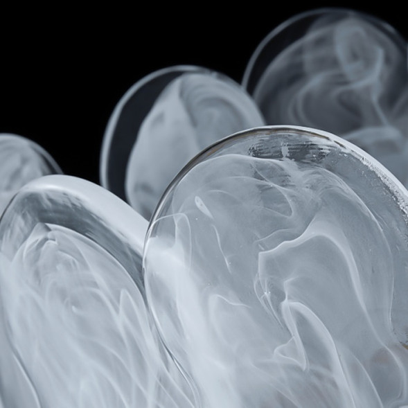 Настенный Светильник С Декором Из Рельефного Стекла С Дымчато-Белым Узором Julis Wall