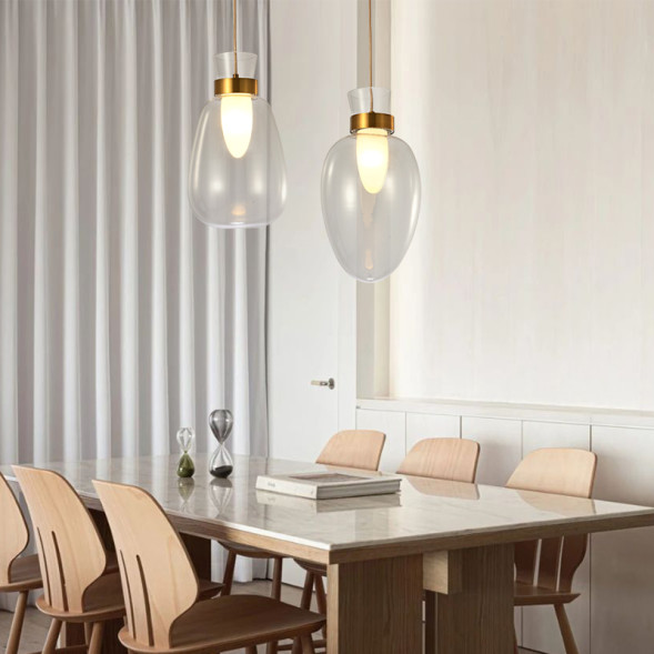 Подвесной Светильник Со Стеклянным Плафоном В Виде Колбы Beat