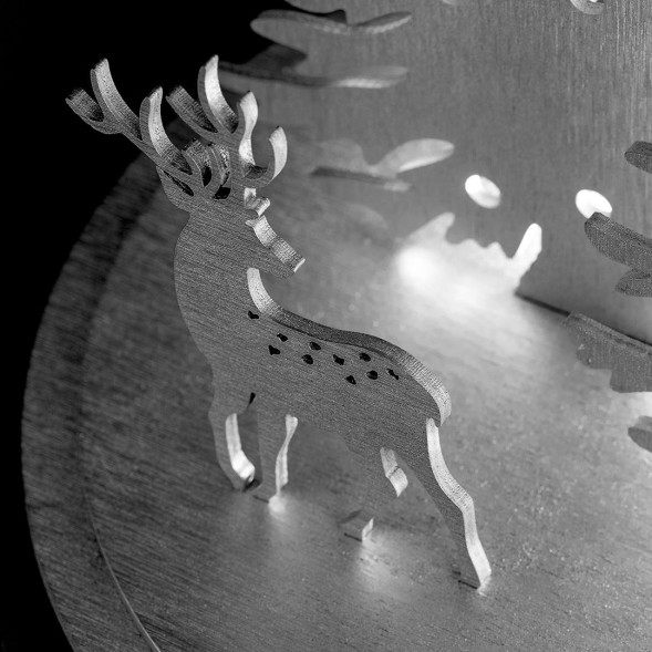 Новогодний светильник Зимний Лес Серебристый