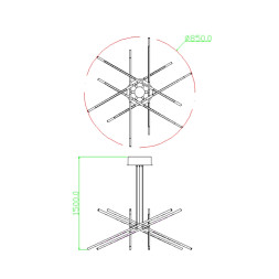 Люстра Delight Collection MD18001070-12AGOL
