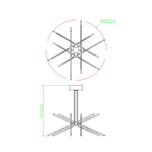 Люстра Delight Collection MD18001070-12AGOL