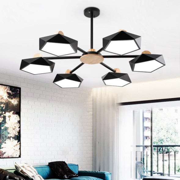 Подвесная Люстра Geometric Ch 6 Черная
