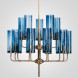 Люстра Hans-Agne Jakobsson Brass &amp;Amp; Blue Glass Tube Chandelier Hans-Agne Jakobsson In 1970 15 Синий