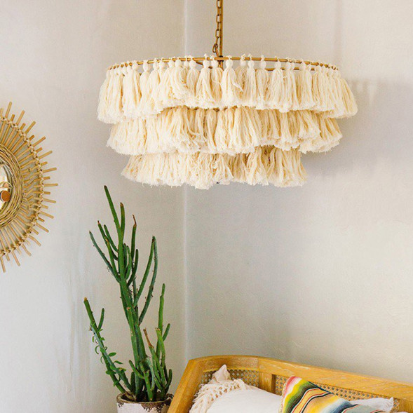 Подвесная Люстра Tassel Бежевый