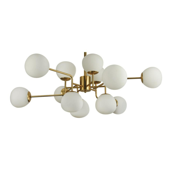 Люстра С Шарообразными Стеклянными Плафонами На Разноуровневых Рожках Saina Ch