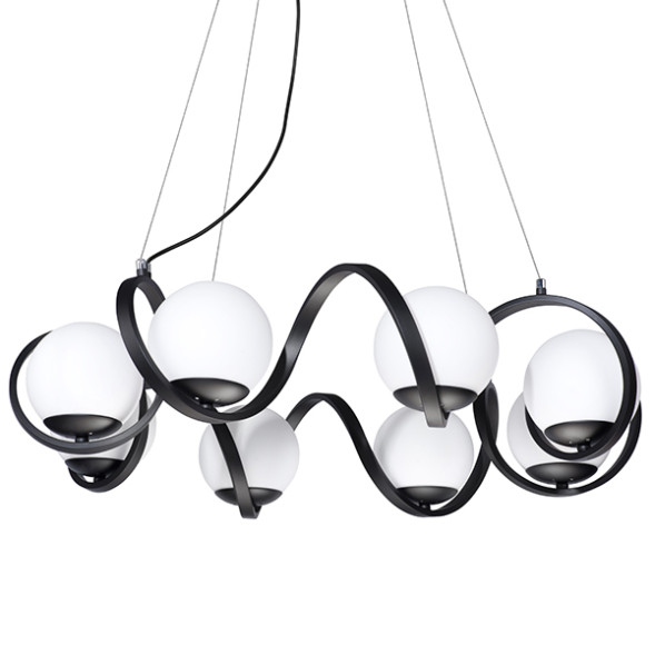 Люстра С Шарообразными Стеклянными Плафонами На Лентообразном Каркасе Cosmine
