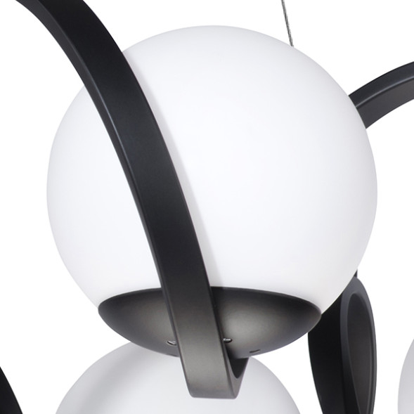 Люстра С Шарообразными Стеклянными Плафонами На Лентообразном Каркасе Cosmine