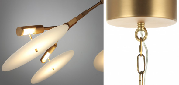 Люстра White Disc 9 Ламп