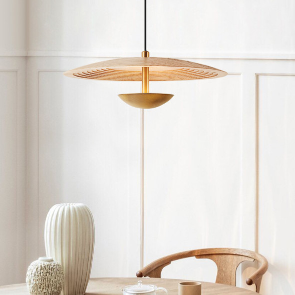 Подвесной Светильник Elsa Латунь + Светлое Дерево