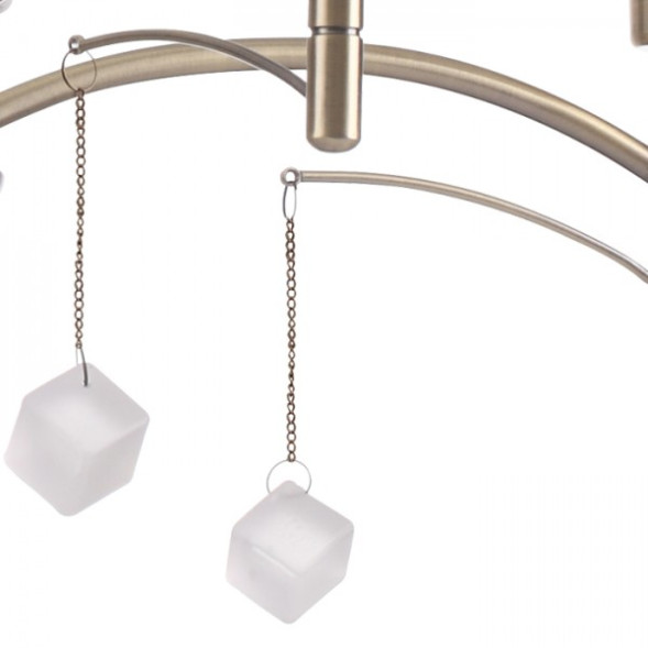 Серия Люстр С Текстильными Плафонами И Декоративными Подвесками В Виде Кубов Gvenet Ch