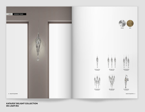 Подвесной светильник Delight Collection Goddess Tears 1 chrome