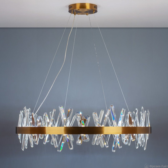 1036 brass/K9 crystal люстра подвесная