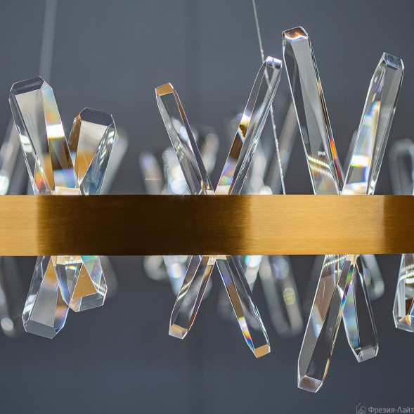 1036 brass/K9 crystal люстра подвесная