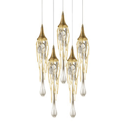 Подвесной светильник Delight Collection Goddess Tears 5R gold