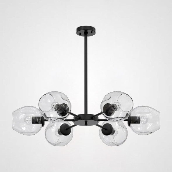 Люстра На Штанге Marine B 6 Black/Transparent