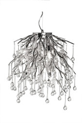 Люстра подвесная &quot;Капли&quot; круглая (хром) 86-8015/450S