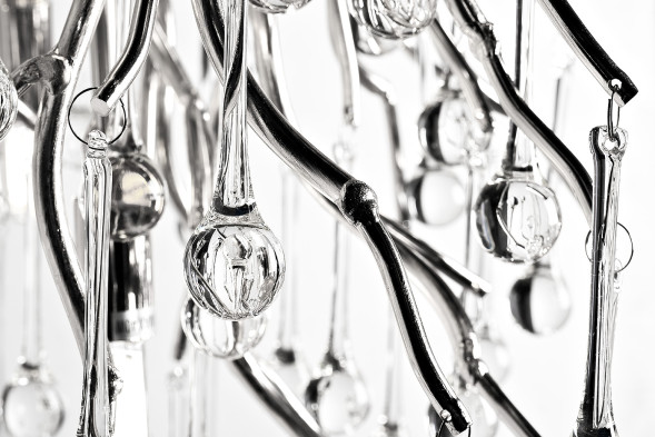 Люстра подвесная &quot;Капли&quot; круглая (хром) 86-8015/450S