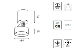 Спот Delight Collection WB8512DR Ø8.9