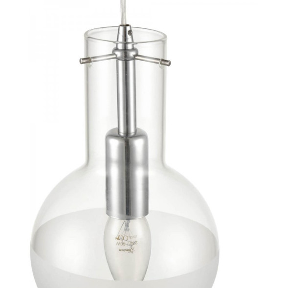 Подвесной Светильник Со Стеклянным Плафоном Из Выдувного Стекла В Виде Колбы Kirs