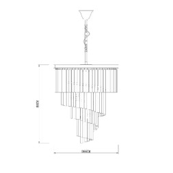 Люстра Delight Collection Helix black/clear