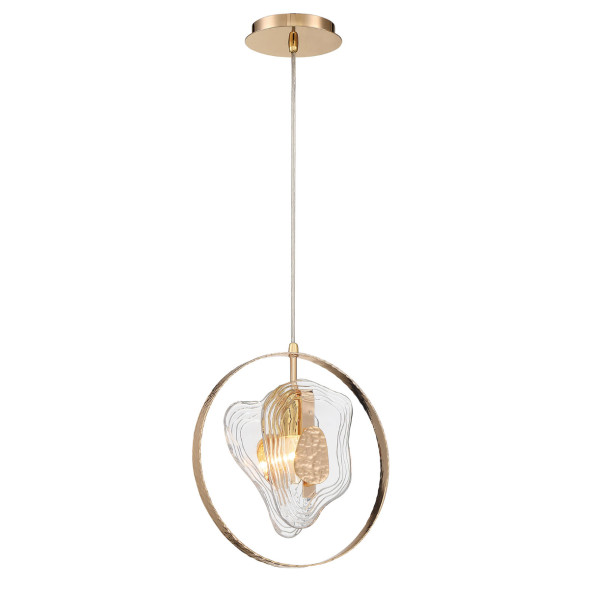 Подвесной светильник Delight Collection P60669-1 gold/clear