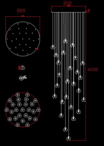 Люстра Bocci 14.26 Random 80 x 30